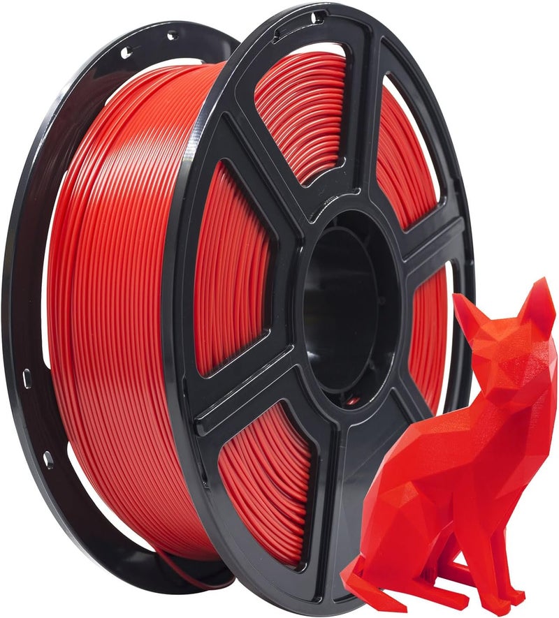 FLASHFORGE خيوط PLA 1.75 مم حمراء، خيوط طابعة ثلاثية الأبعاد 1 كجم (2.2 رطل) بكرة، دقة أبعاد +/- 0.02 مم، خيوط الطباعة ثلاثية الأبعاد سهلة الاستخدام وتناسب معظم طابعات FDM ثلاثية الأبعاد - Image 1
